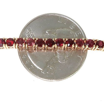 Blood Red Sapphire Tennis Chain