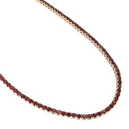 Blood Red Sapphire Tennis Chain