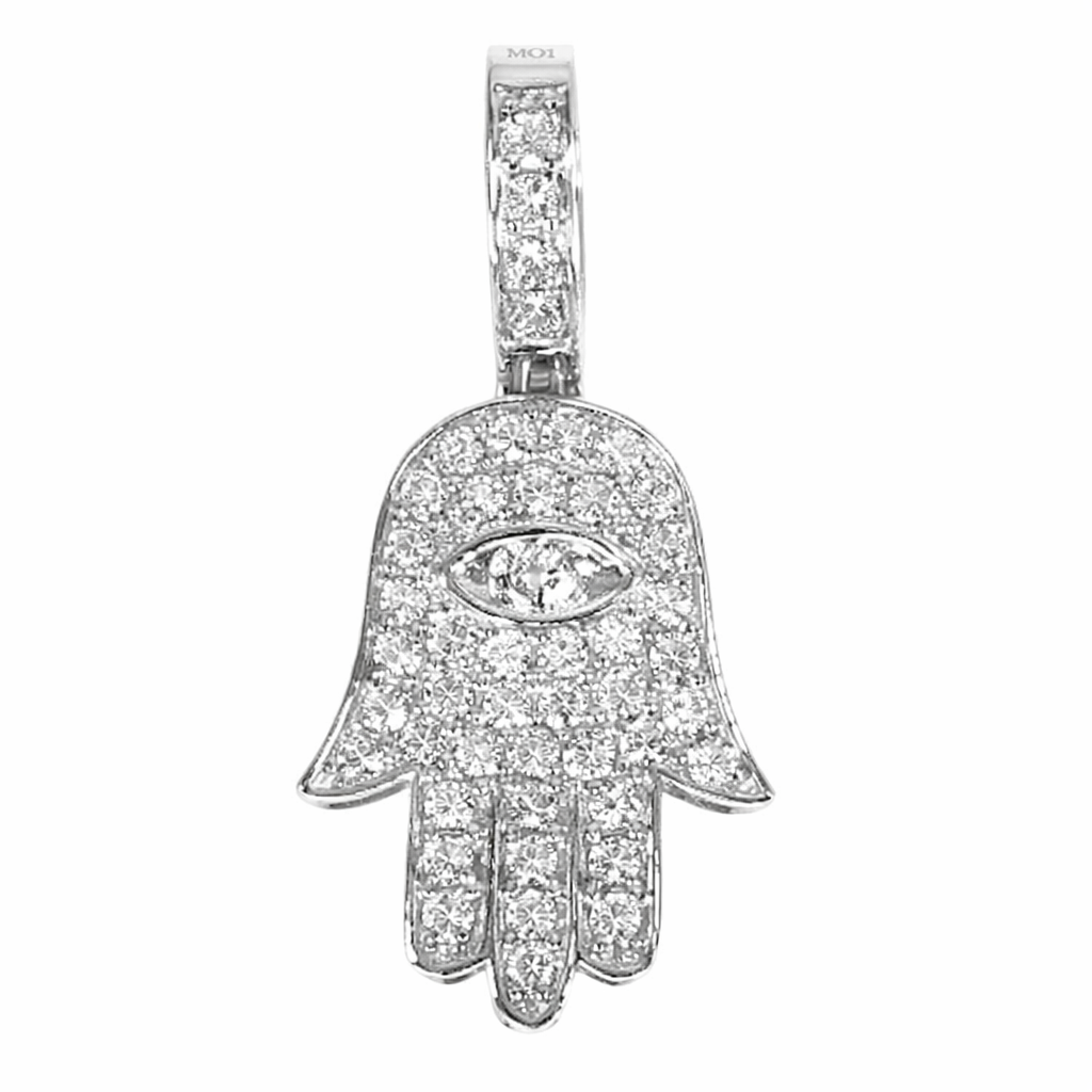 14K Gold Hamsa Diamond Pendant