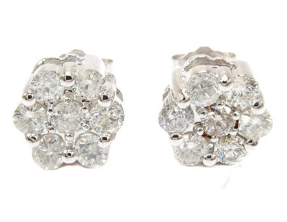 Flower Diamond Stud Earrings