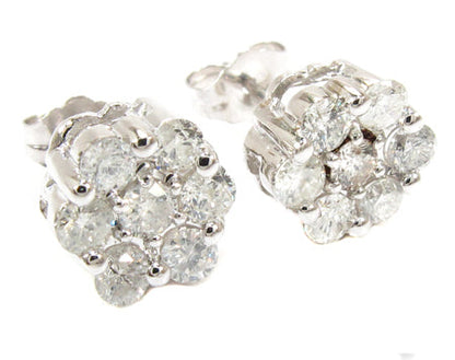 Flower Diamond Stud Earrings