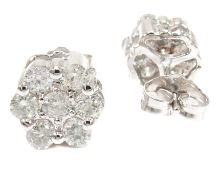 Flower Diamond Stud Earrings