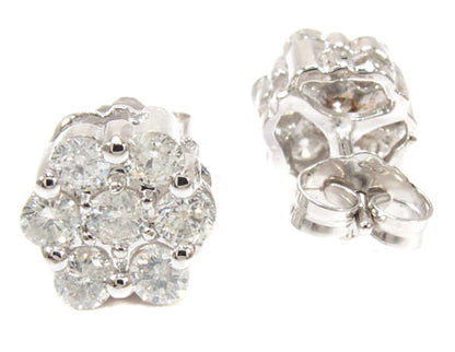 Flower Diamond Stud Earrings