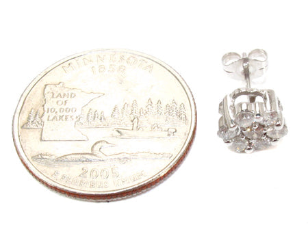 Flower Diamond Stud Earrings