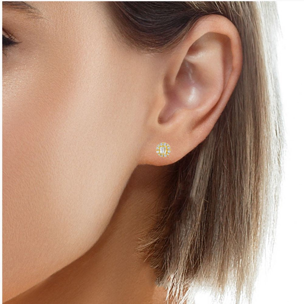 18K Gold Diamond Earrings