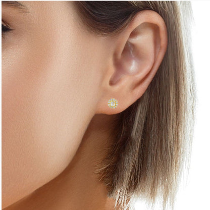 18K Gold Diamond Earrings
