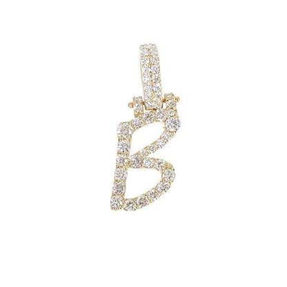 Custom Made Initial 'B' Diamond Pendant