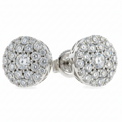 14K Gold Diamond Stud Earrings