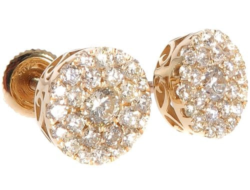 14K Gold Diamond Stud Earrings