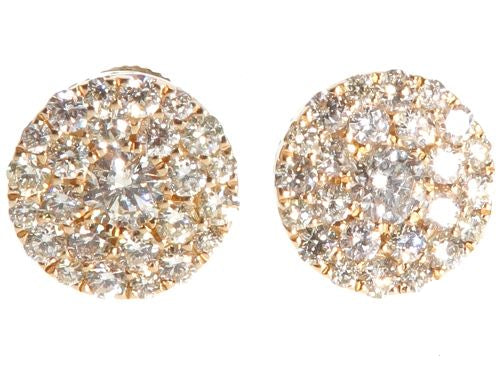 14K Gold Diamond Stud Earrings