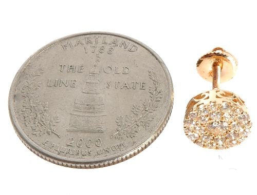 14K Gold Diamond Stud Earrings
