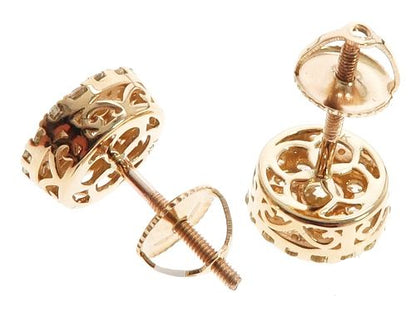 14K Gold Diamond Stud Earrings