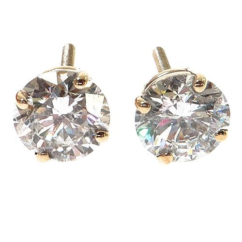 1 Ct Each Lab Diamond Stud Earrings