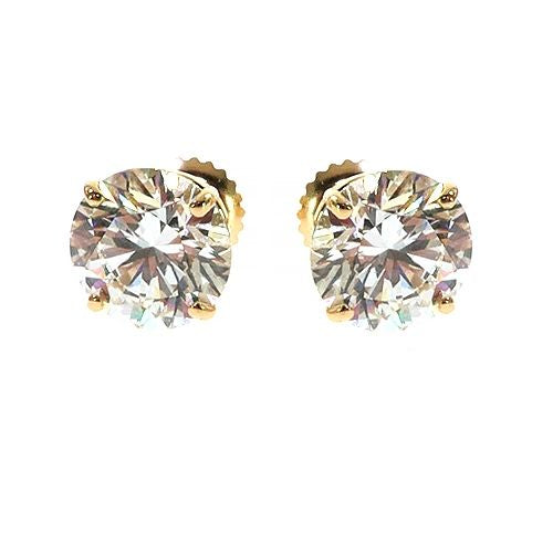 2 Ct Each Lab Diamond Stud Earrings