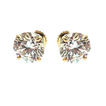 2 Ct Each Lab Diamond Stud Earrings