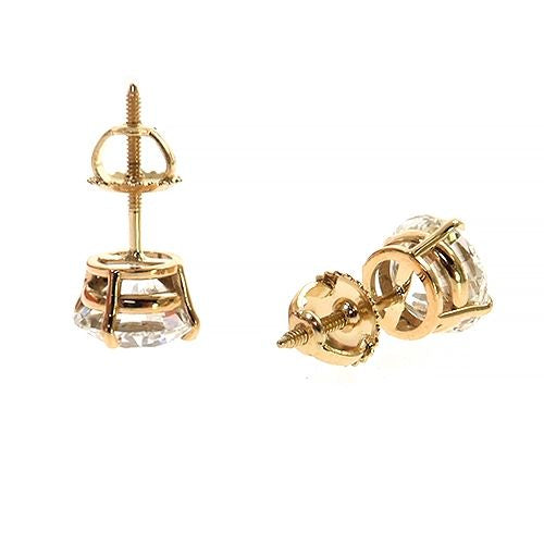 2 Ct Each Lab Diamond Stud Earrings