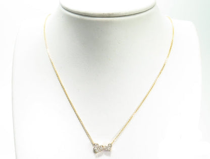 Double Cute Heart Diamond Necklace 40808