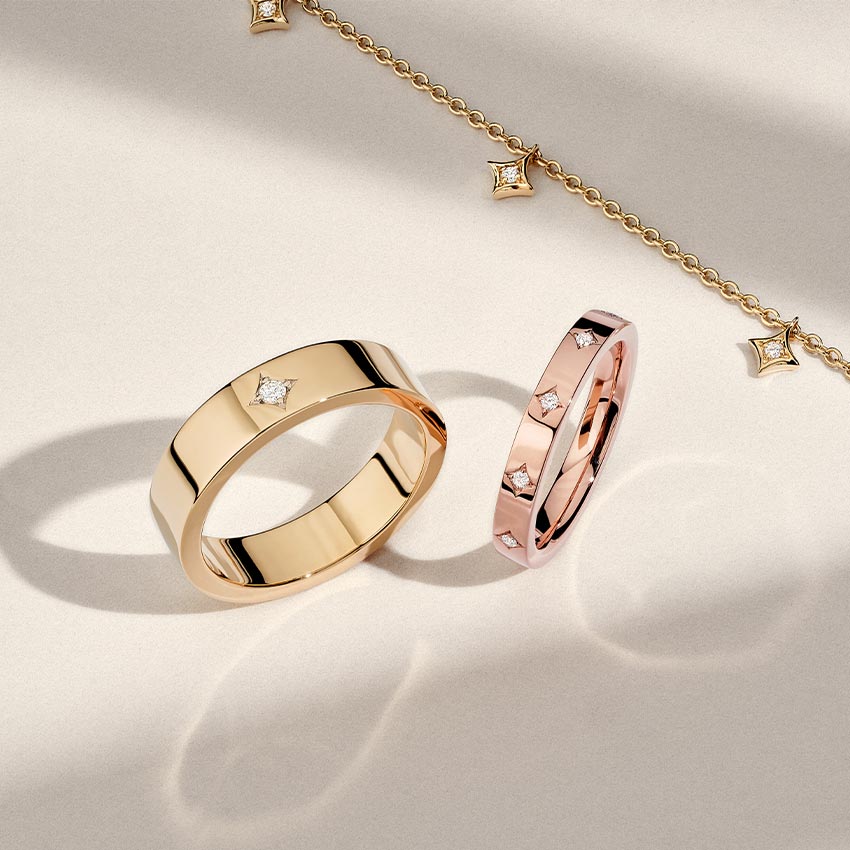 Elara 3mm Diamond Ring in 14K Yellow Gold