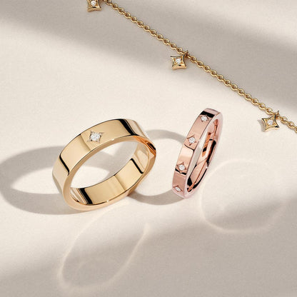 Elara 3mm Diamond Ring in 14K Yellow Gold