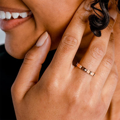 Elara 3mm Diamond Ring in 14K Yellow Gold