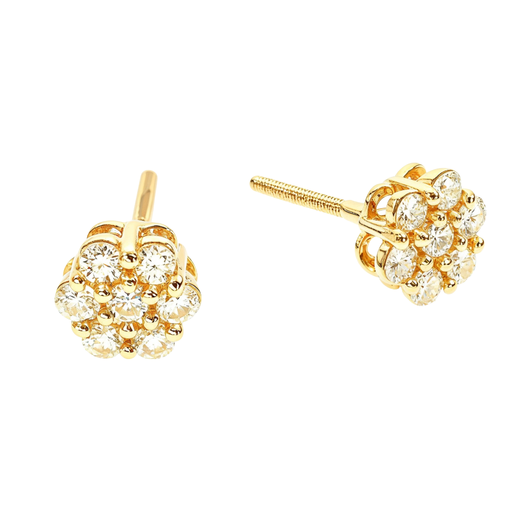 Enchanting Floral Diamond Earrings