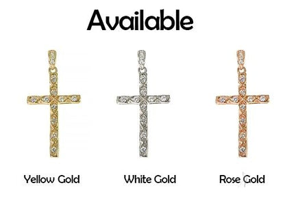 Fancy Oval Round Cut Diamond Cross