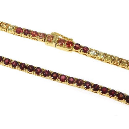 Fire Sapphire Multi Colored Tennis Chain