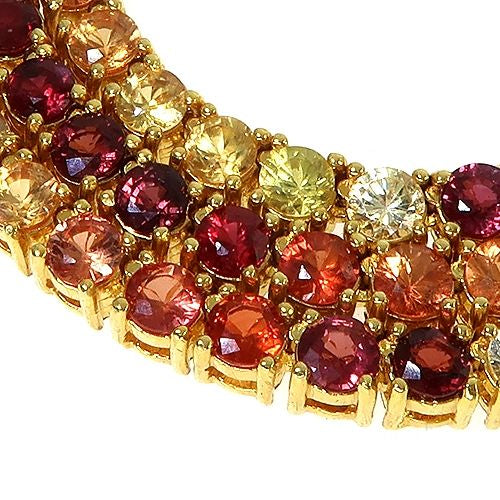 Fire Sapphire Multi Colored Tennis Chain
