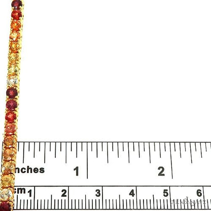 Fire Sapphire Multi Colored Tennis Chain