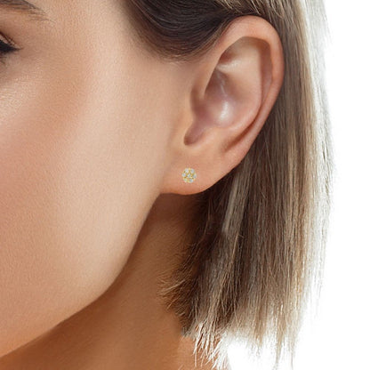 Floral Radiance Diamond Earrings