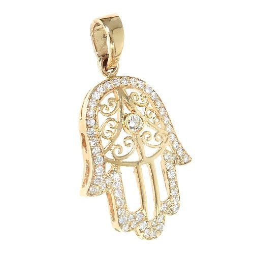 Hamsa Diamond Pendant