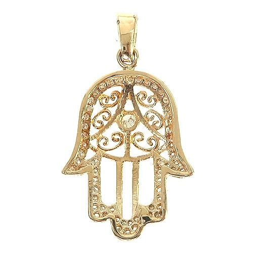 Hamsa Diamond Pendant