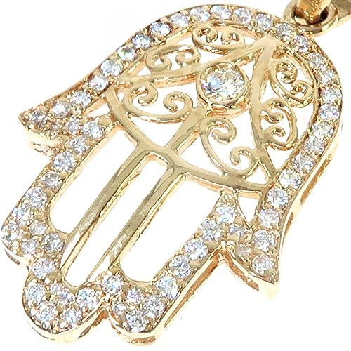 Hamsa Diamond Pendant
