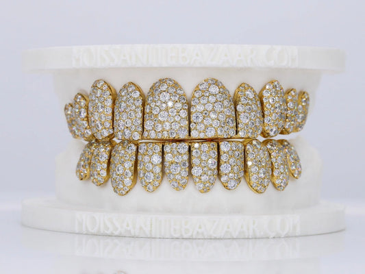 Mosaic/Snow VVS Moissanite Diamond Grillz