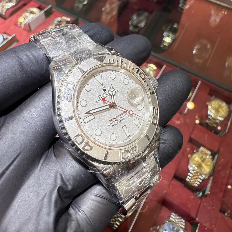 Rolex Yacht-Master 40mm Silver Dial Platinum Bezel