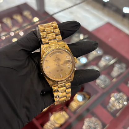 Rolex Day-Date 36mm Champagne Diamond Dial