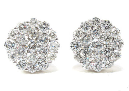 Flower Diamond Stud Earrings