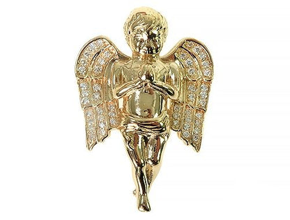 Prong Diamond Angel Pendant