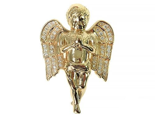 Prong Diamond Angel Pendant