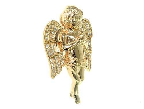 Prong Diamond Angel Pendant