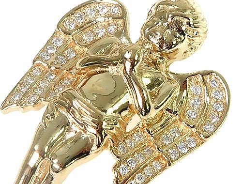 Prong Diamond Angel Pendant