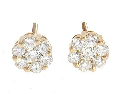 Prong Diamond Cluster Earrings