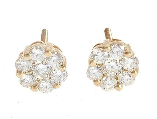 Prong Diamond Cluster Earrings