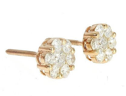 Prong Diamond Cluster Earrings