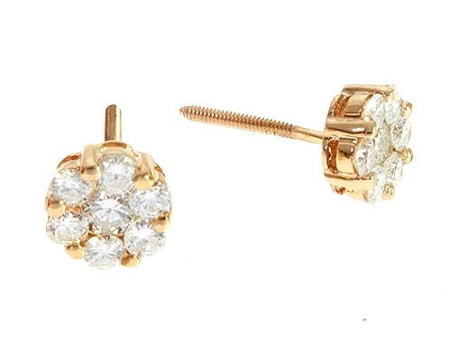 Prong Diamond Cluster Earrings