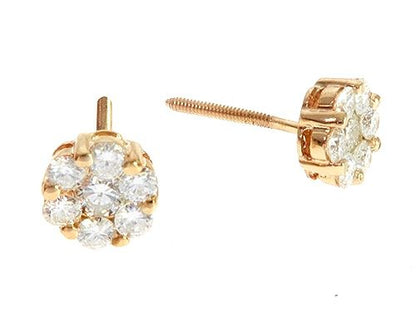 Prong Diamond Cluster Earrings
