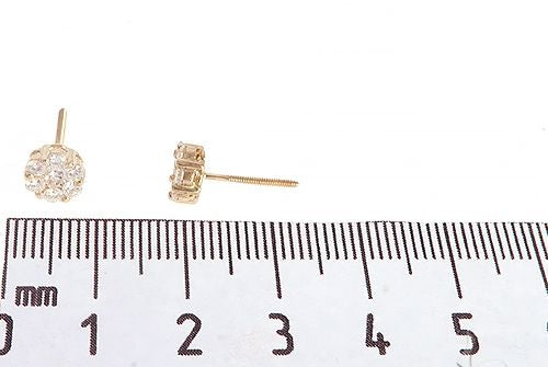 Prong Diamond Cluster Earrings