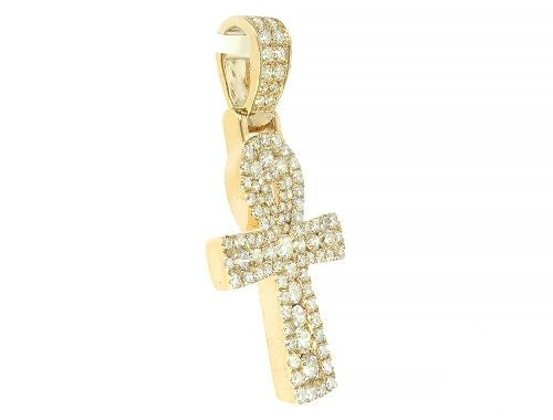 14K Gold Diamond Ankh Cross