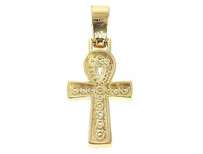 14K Gold Diamond Ankh Cross