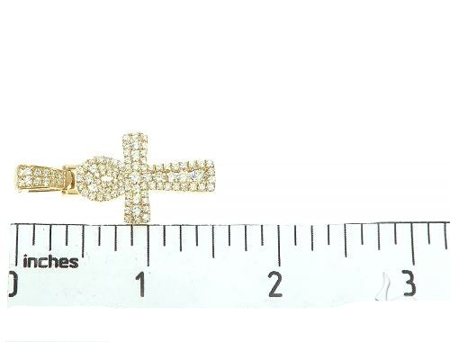 14K Gold Diamond Ankh Cross